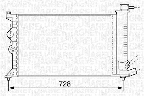 MAGNETI MARELLI Радиатор, охлаждение двигателя 350213118600